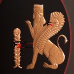 تابلو مس شیر بالدار و لوتوس