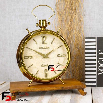 ساعت رومیزی پالادیوم101 آبکاری طلایی و نقره ای