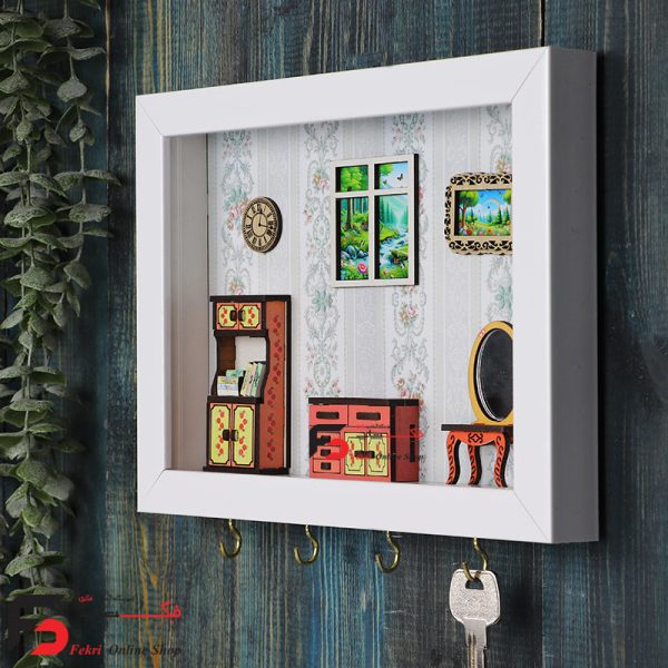 جاکلیدی دکوری طرح آینه و کتابخانه