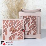 سطل و دستمال ارکیده بژ