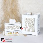 سطل و دستمال ارکیده سفید
