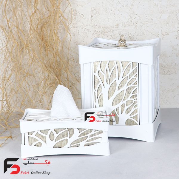 سطل و دستمال ارکیده سفید
