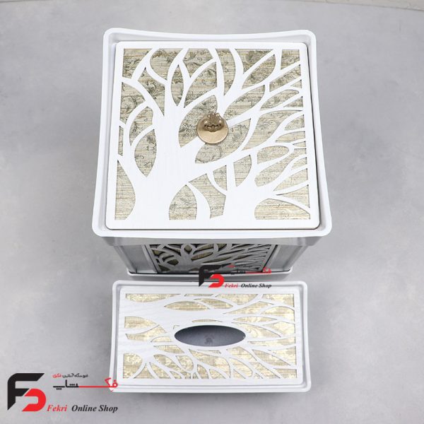 سطل و دستمال ارکیده سفید