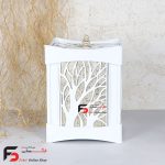 سطل و دستمال ارکیده سفید
