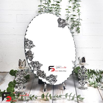 آینه و شمعدان بیضی کد 104