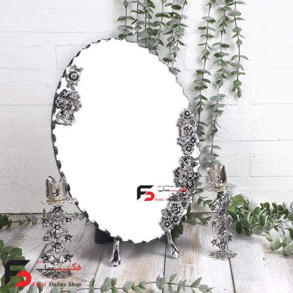 آینه و شمعدان بیضی کد 105