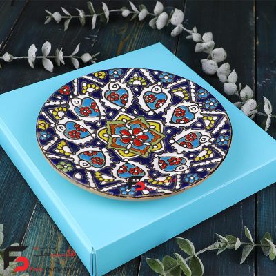بشقاب میناکاری سفال سایز 16 سانت با بسته بندی عالی