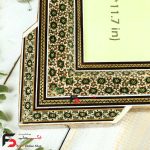 قاب عکس خاتم مناسب برای اندازه 30*21 سه گل گوشه دار