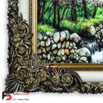 تابلو فرش گوچه باغ بهاری با قاب شاپرک