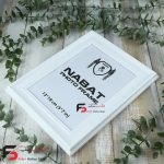 قاب عکس 18*13 کد 330با نمای سه سانت و حال دار با رنگ سفید