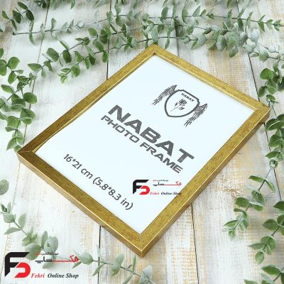 قاب عکس 21*16 کد 209 با نمای یک سانت با رنگ طلایی