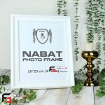 قاب عکس 20*25 کد 330با نمای سه سانت و حالت دار با رنگ سفید