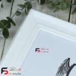 قاب عکس 20*30 کد 330با نمای سه سانت و حالت دار با رنگ سفید