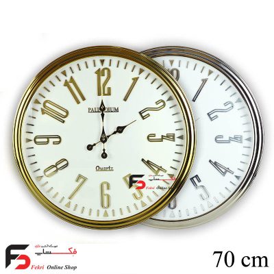 ساعت دیواری پالادیوم 500 عرضه شده در دو رنگ طلایی و نقره ای