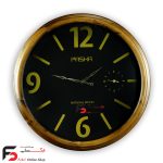 ساعت دیواری پاشا کد655 دوموتتور با بدنه تمام چوبی