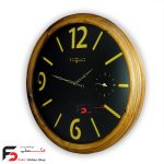ساعت دیواری پاشا کد655 دوموتتور با بدنه تمام چوبی