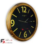 ساعت دیواری پاشا کد655 دوموتتور با بدنه تمام چوبی