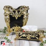 ست سطل و جادستمال کاغذی عالیجناب رنگ مشکی