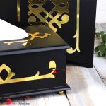 سطل و دستمال چوبینه رنگ مشکی