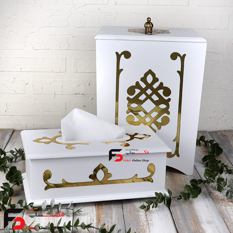 satl&dastmal-choobinesefid-1 سطل و دستمال چوبینه رنگ سفید