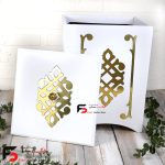 سطل و دستمال چوبینه رنگ سفید