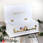 سطل و دستمال چوبینه رنگ سفید