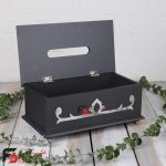 سطل و دستمال چوبینه رنگ طوسی