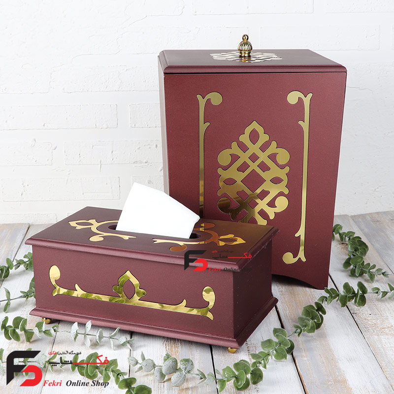 satl&dastmal-choobinezereshki-1 سطل و دستمال چوبینه رنگ زرشکی