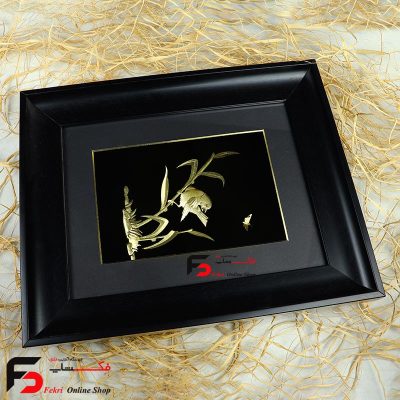 تابلو ورق طلا گنجشک سایز متوسط