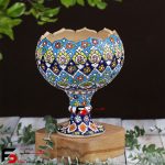 جام سه تایی مینا کاری سفال