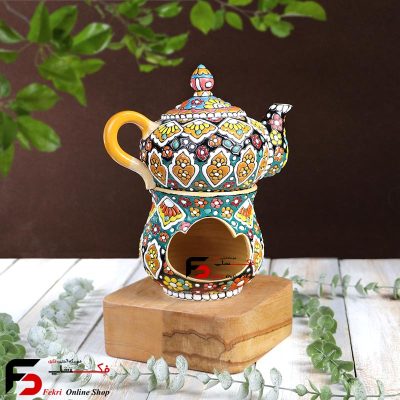قوری و وارمر مینا کاری سفال