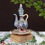گلاب و بشقاب مینا کاری سفال