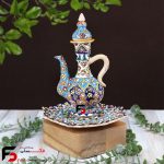 گلاب و بشقاب مینا کاری سفال
