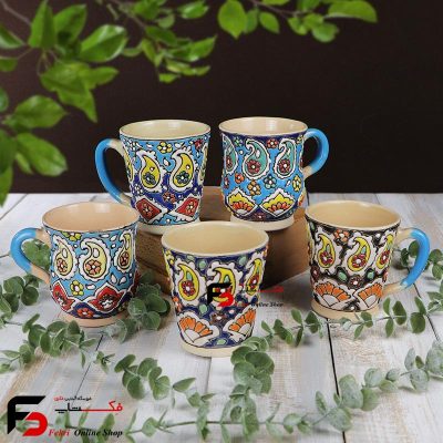 لیوان مینا کاری سفال