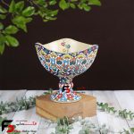 میوه خوری سه تایی مینا کاری سفال