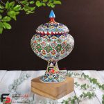 شکلات خوری تک پایه میناکاری سفال