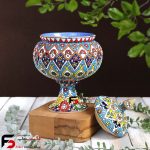 شکلات خوری تک پایه میناکاری سفال