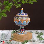 شکلات خوری تک پایه میناکاری سفال