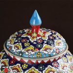 شکلات خوری تک پایه میناکاری سفال