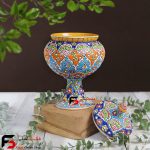 شکلات خوری تک پایه میناکاری سفال