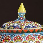 شکلات خوری تک پایه میناکاری سفال