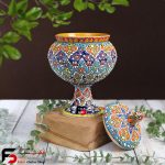 شکلات خوری تک پایه میناکاری سفال