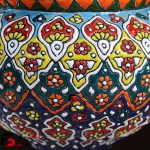 شکلات خوری تک پایه میناکاری سفال