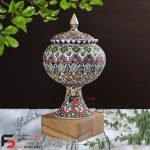 شکلات خوری تک پایه میناکاری سفال