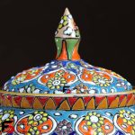 شکلات خوری تک پایه میناکاری سفال