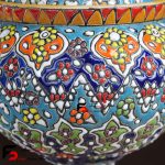 شکلات خوری تک پایه میناکاری سفال