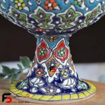 شکلات خوری تک پایه میناکاری سفال