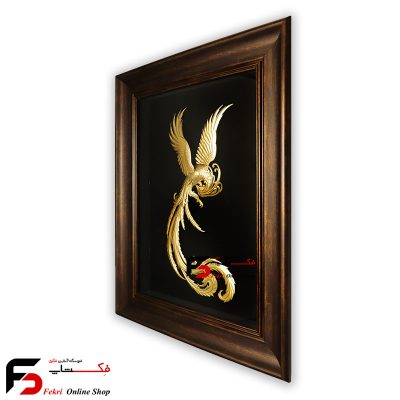 تابلو ورق طلا سیمرغ 75*55