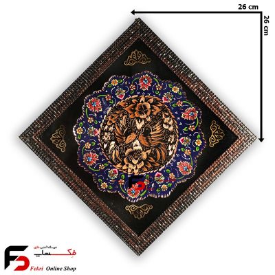 تابلو بشقاب مس و پرداز متوسط