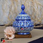 قندان مینا کاری فلزی سایز بزرگ